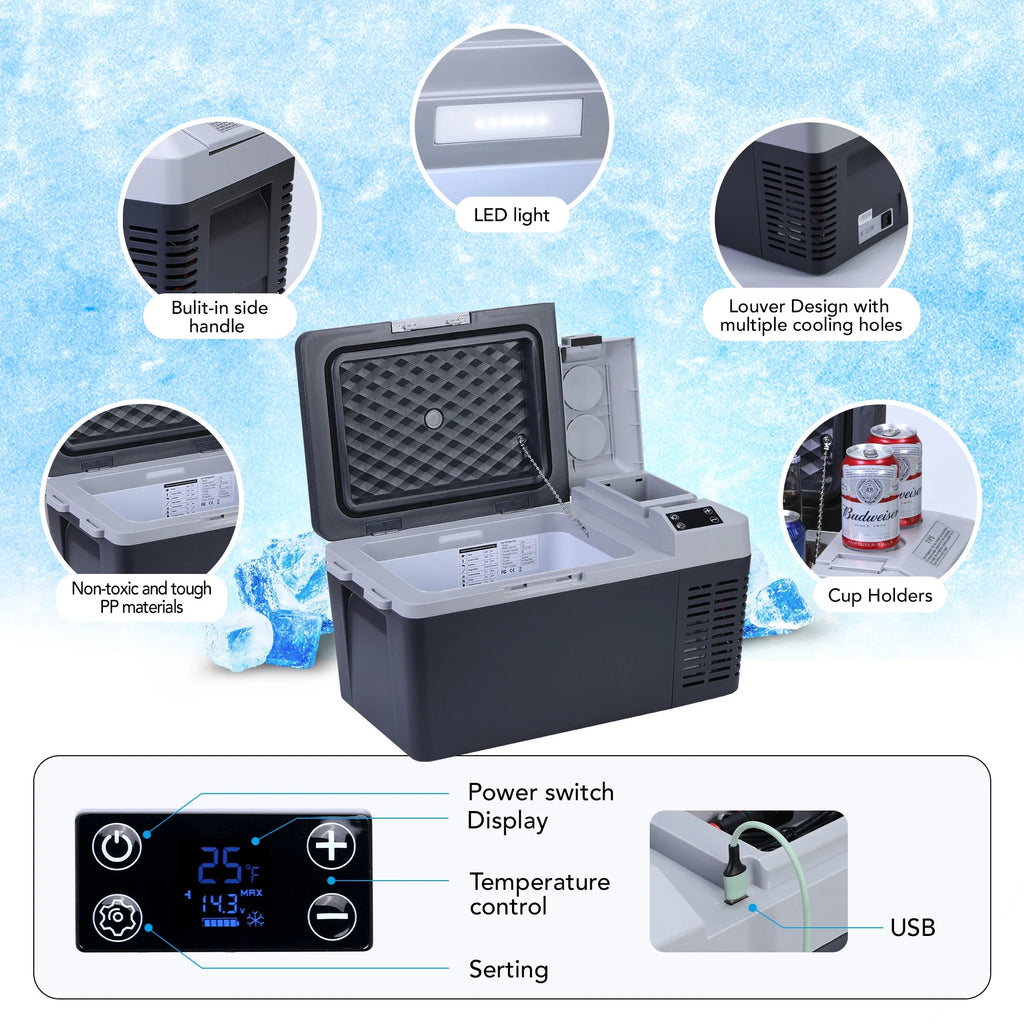 12 Volt 21 Quart Car Refrigerator Electric Cooler X801