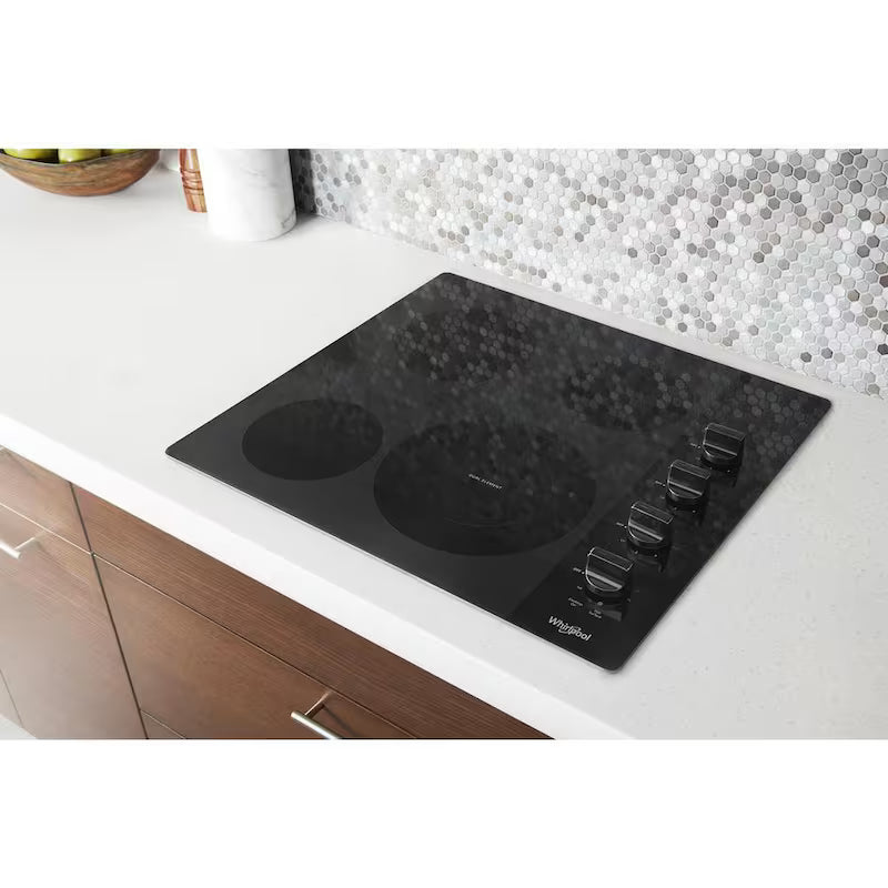 24 in. Black Electric Cooktop with 4 Elements A8104