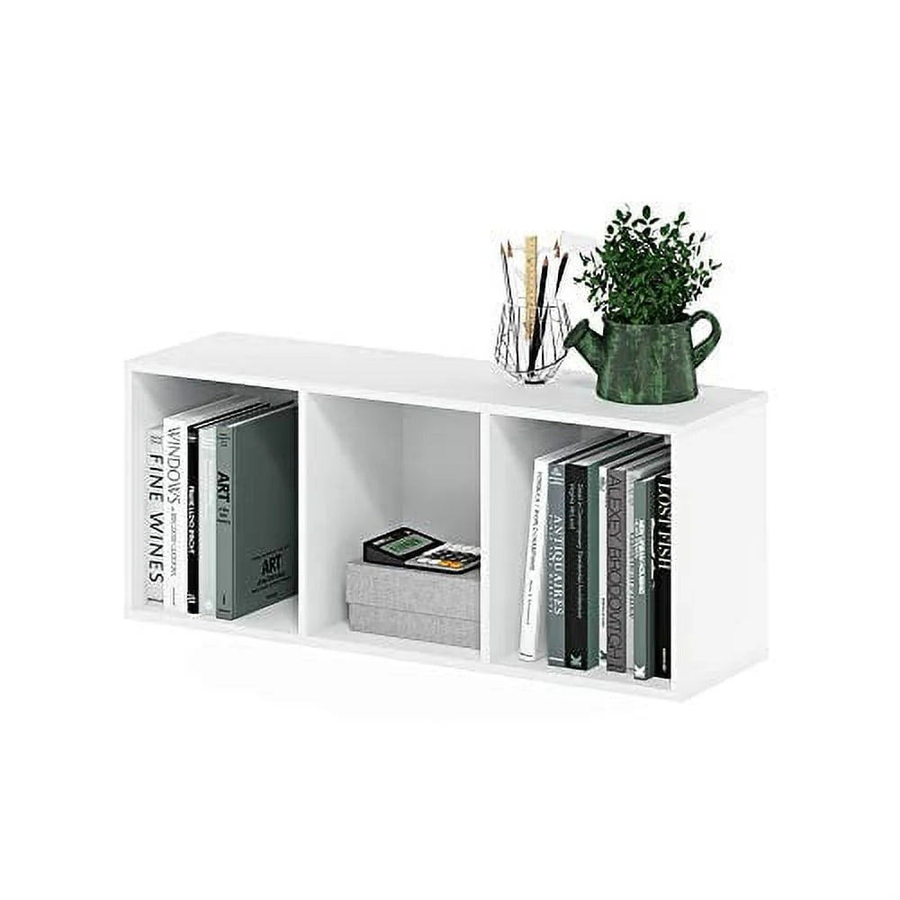 White 3 Tier Open Shelf Bookcase K31952