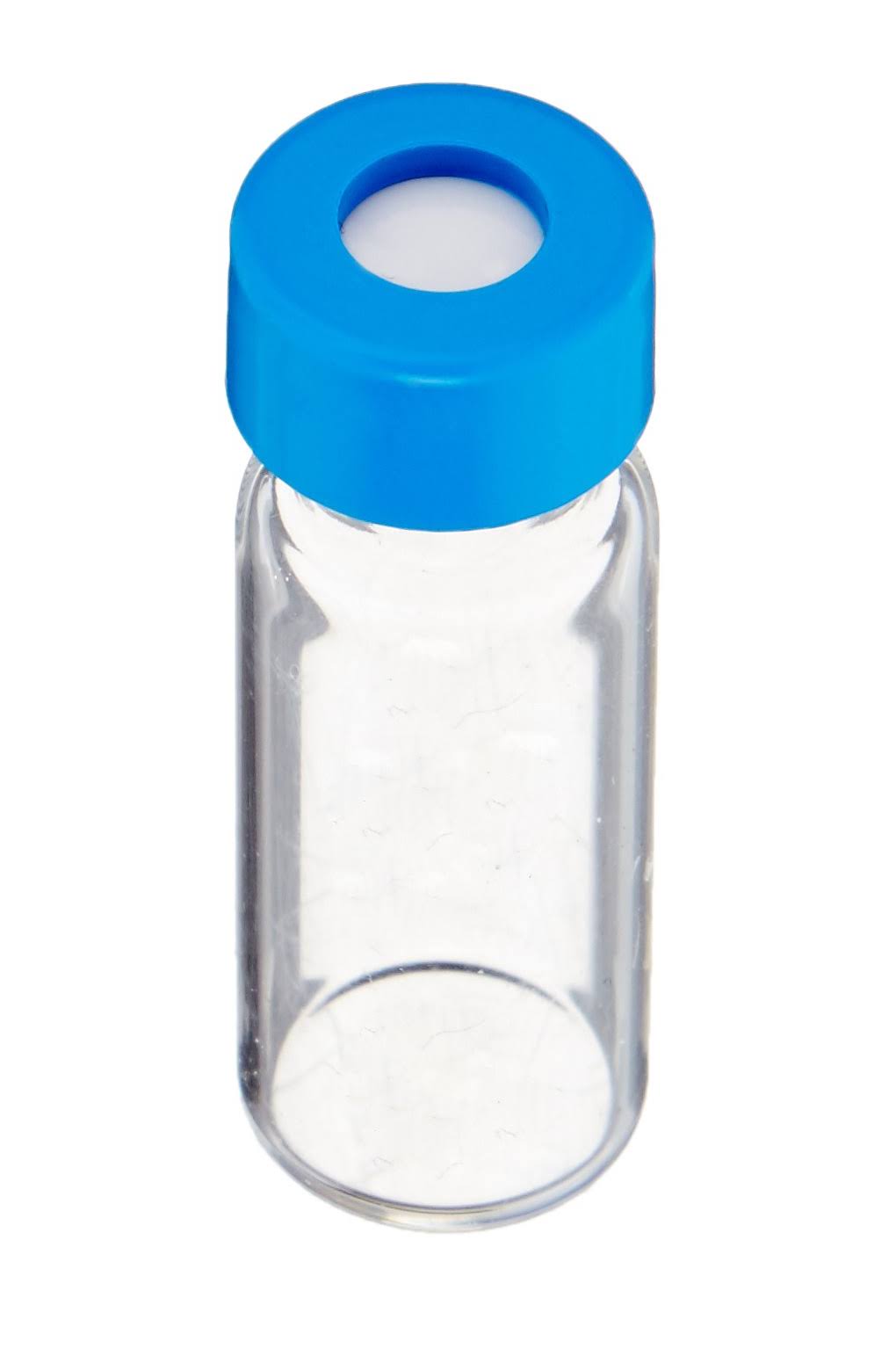 Amber Glass Vial with Blue Polypropylene Open Top Cap Z635470