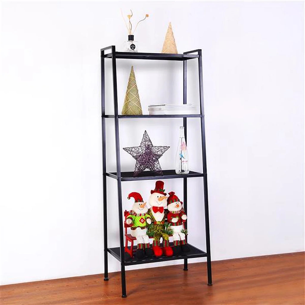 4-Tier Rustic Black Bookshelf X39326