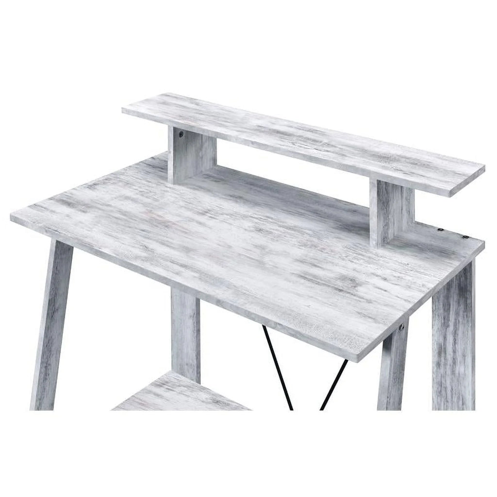 Antique White and Black Wood Writing Desk Z2315