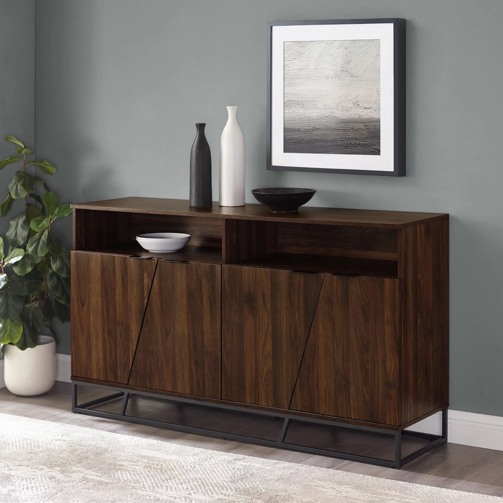 Dark Walnut Angled Door Sideboard M2783
