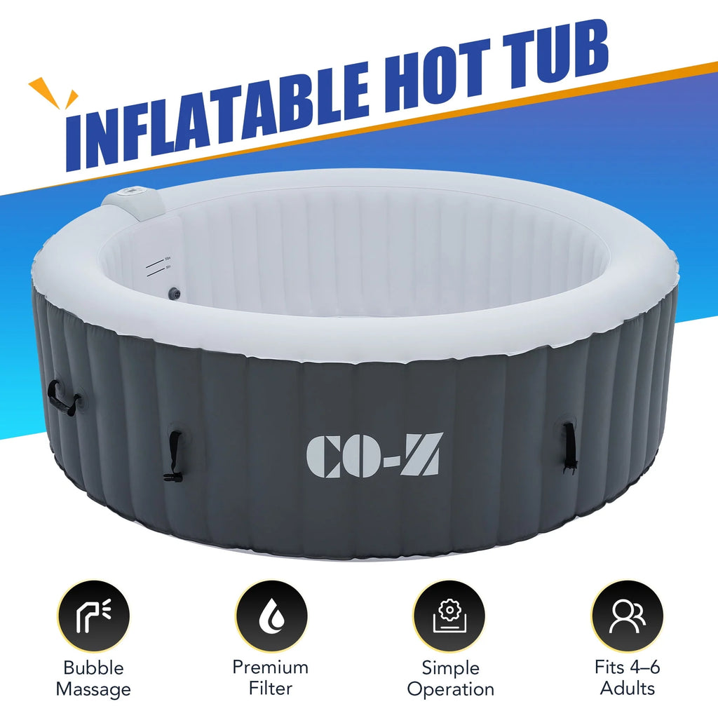 4-6 Person Blow-Up Hot Tub with Air Jets S746
