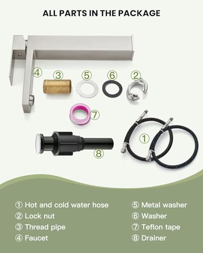 Brushed Gold Tall Single Handle Vessel Sink Faucet L993