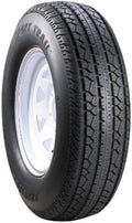 12x4.00 8 Spoke White Trailer Tire & Rim Combo Z421