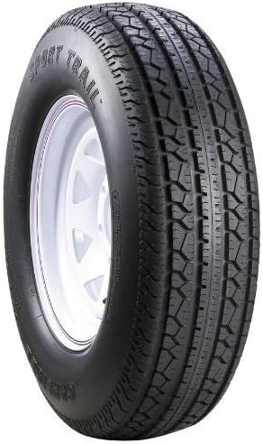 12x4.00 8 Spoke White Trailer Tire & Rim Combo Z421