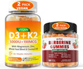 Vegan Vitamin D3 5000IU K2 Gummies + Berberine 1500mg Gummies C544281