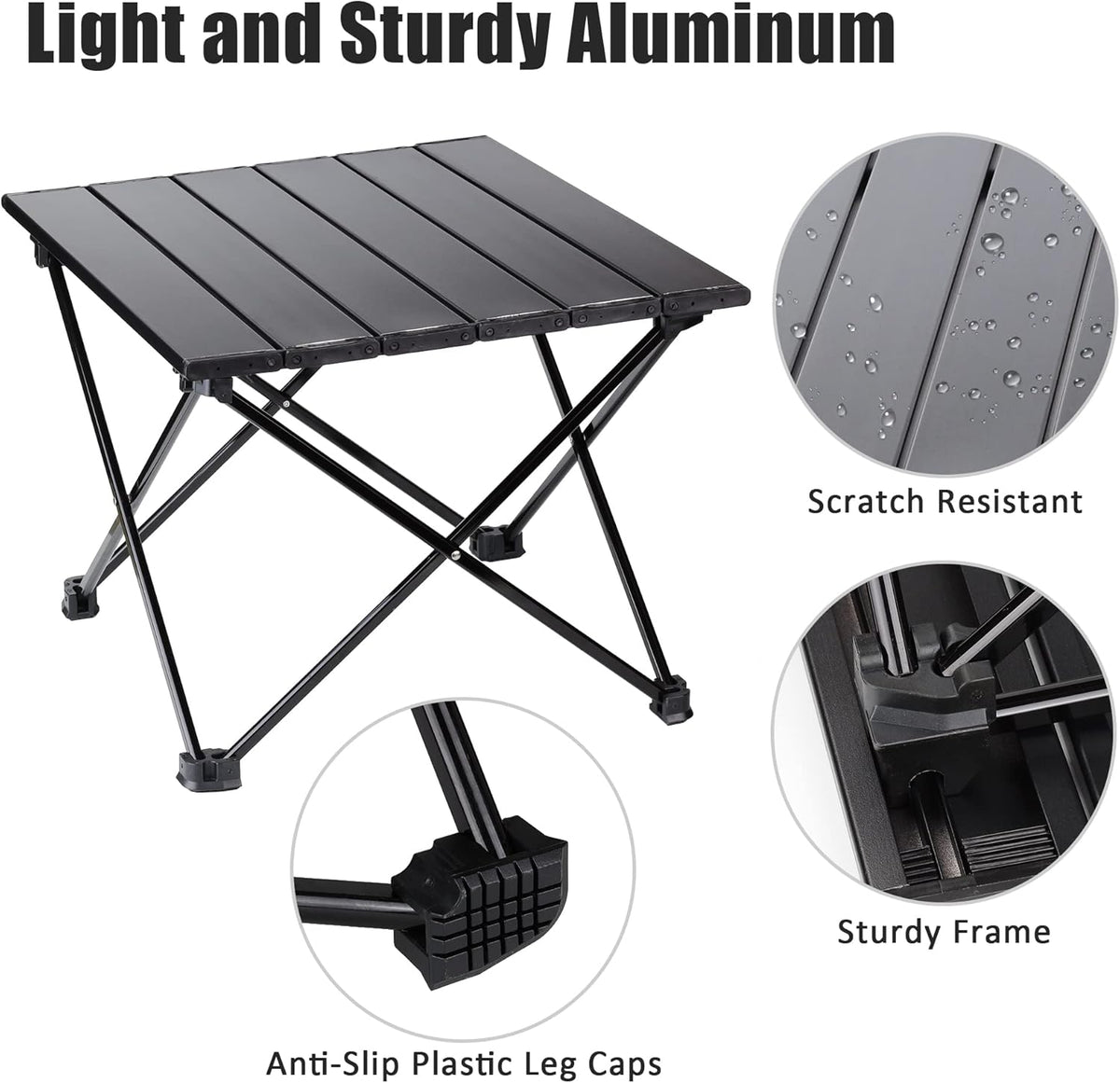 Folding Table 4 Foot Aluminum Alloy Camping Portable Table D3925