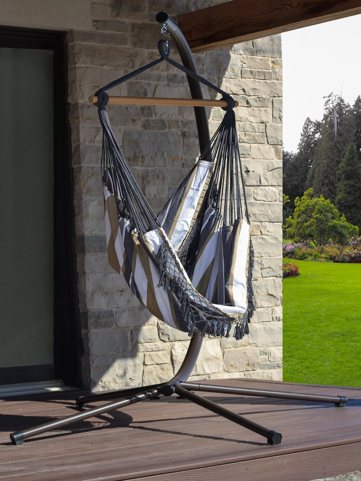 Grey Hammock Chair with Hanging Bar Q214