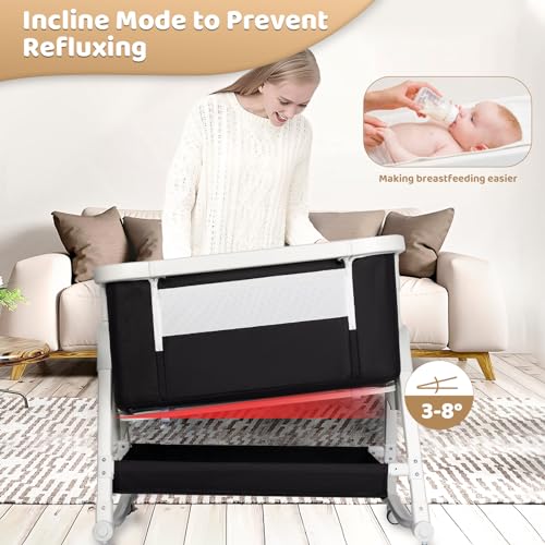 4 in 1 Baby Bassinet with Wheels and Storage Basket G463