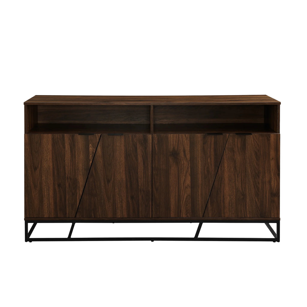 Dark Walnut Angled Door Sideboard M2783