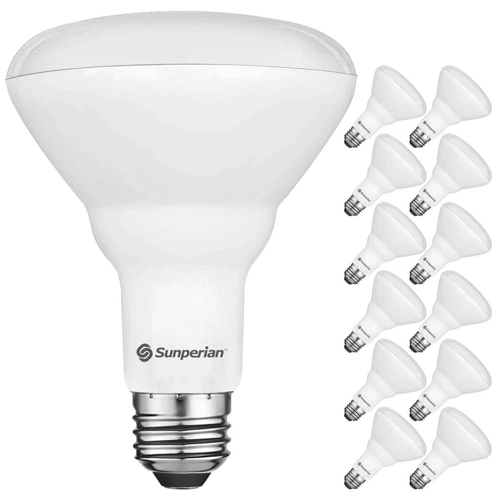 12 Pack BR30 LED Flood Bulb 8.5W 800lm Dimmable E26 Base 6500K U7385