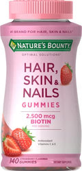 Biotin Strawberry Gummies Vitamin Supplement 2500 mcg 140 Ct L633