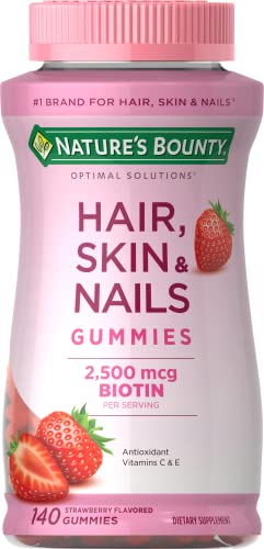 Biotin Strawberry Gummies Vitamin Supplement 2500 mcg 140 Ct L633
