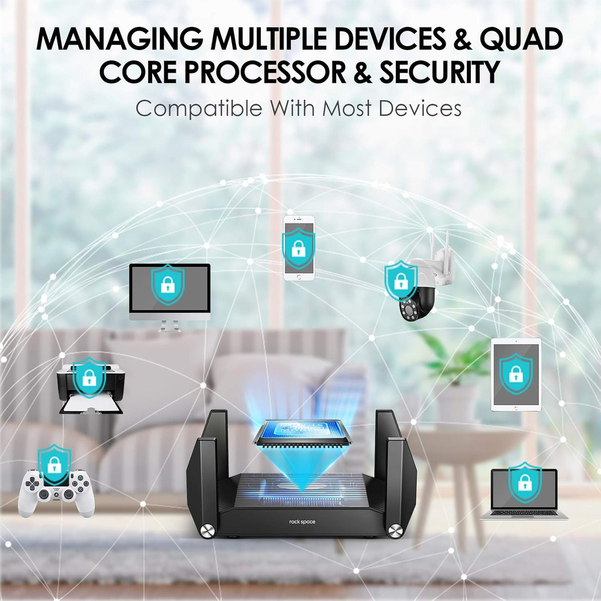 WiFi 6 Router Gigabit WAN/LAN Ports USB 3.0 Pack of 2 S3652