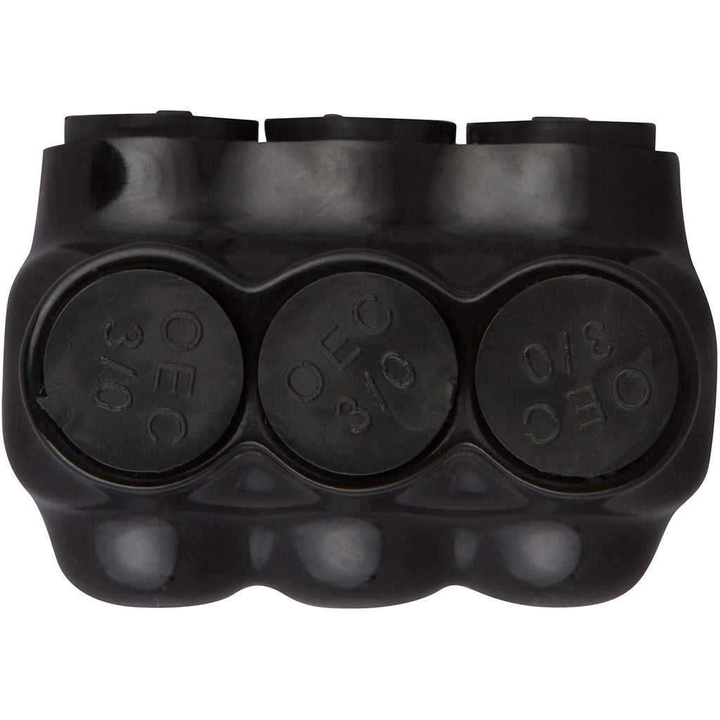 Black Insulated Multi-Cable Connector 3 Ports T7217