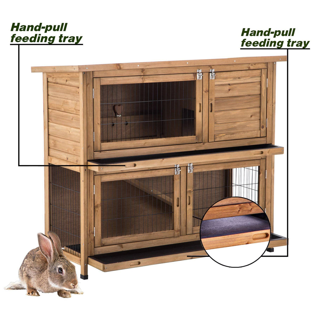 48x22 Wood Chicken Coop Hen House Rabbit Hutch Poultry Cage J48366