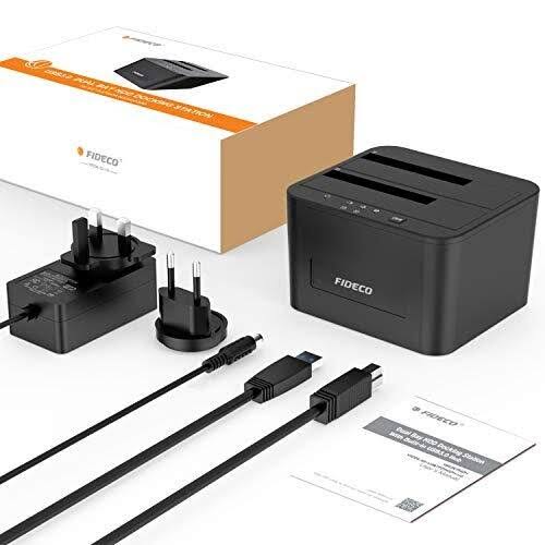 Hard Drive Docking Station, USB 3.0 SATA Dual Bay for 2.5 & 3.5 Inch HDD/SSD E816923
