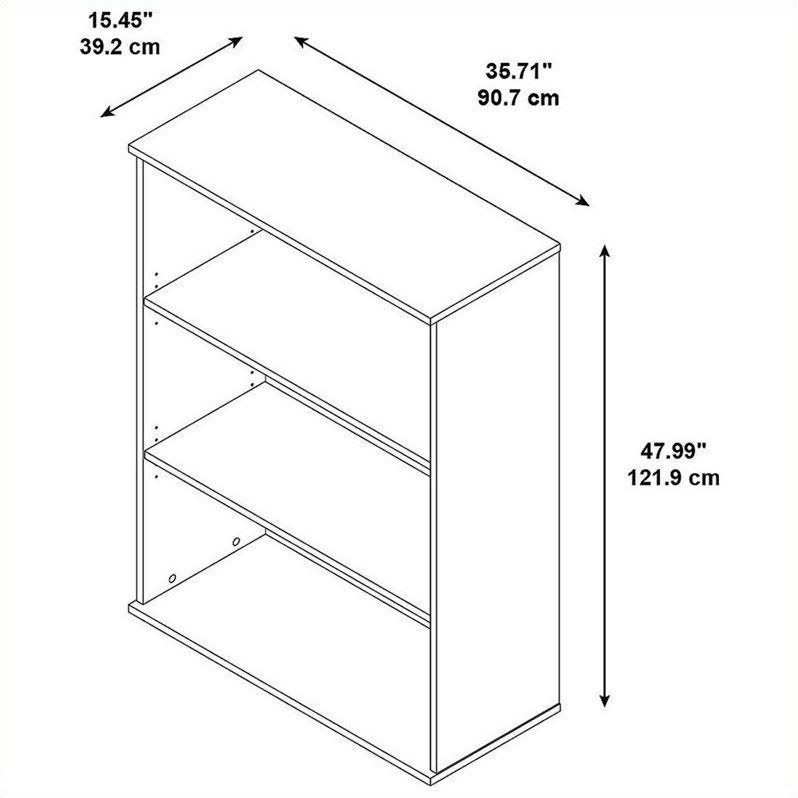 Natural Maple 3 Shelf Bookcase L66714