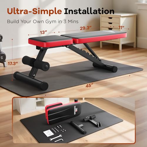 Foldable Adjustable Weight Bench H6532