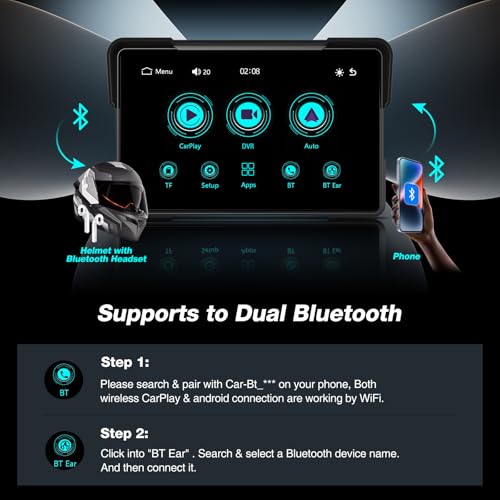 7 Inch Waterproof Touchscreen Portable CarPlay J6150