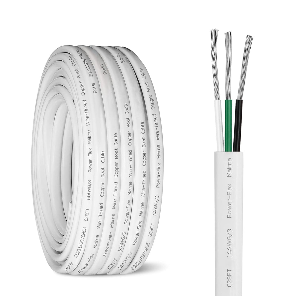 10 Gauge 50Ft Tinned Copper Marine Wire W48929