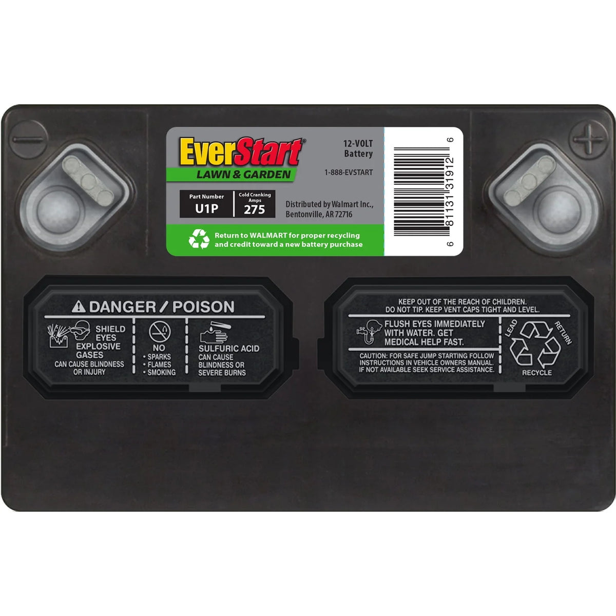 Group Size U1P 12 Volt 275 CCA Lawn and Garden Lead Acid Battery O9953