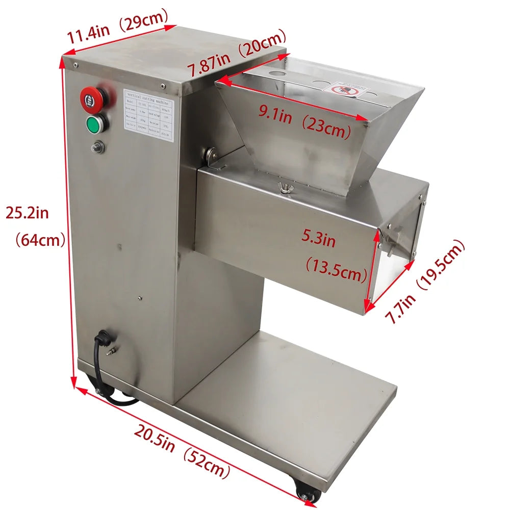 Commercial Fresh Meat Slicer Cutting Machine Stainless with 2.5mm Blade N1421