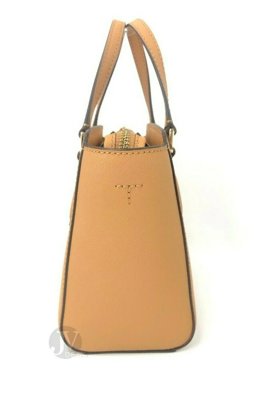 Saffiano Leather Mini Top Zip Tote Handbag Q120982