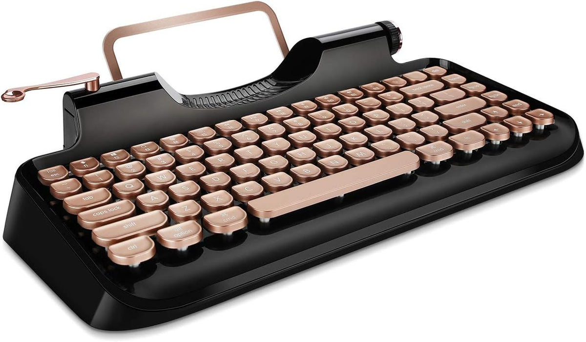 Black Mechanical Wired & Wireless Keyboard with Tablet Stand D4168