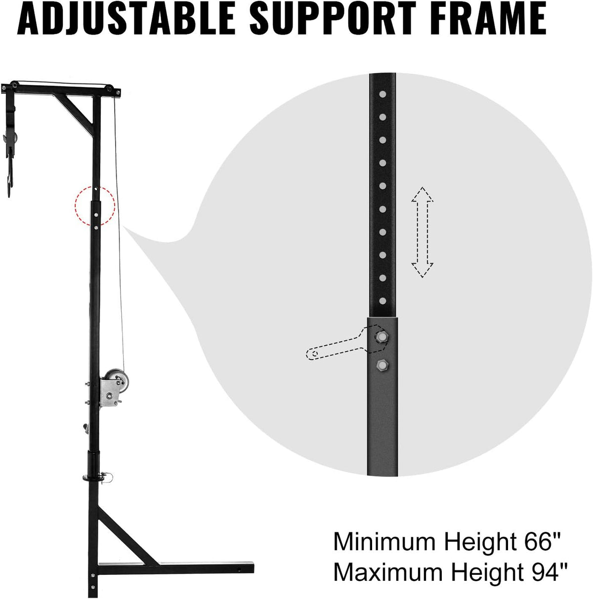 400lbs Capacity Heavy Duty Steel Hitch Mounted Deer Hoist S93102