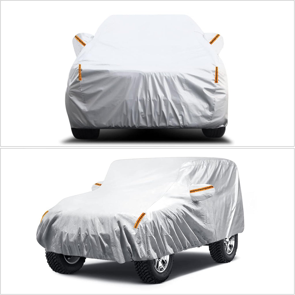 Waterproof Car Cover with Driver Door Zipper F5071