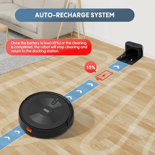 Slim Robot Vacuum and Mop Combo with 120 Mins Runtime Y1726