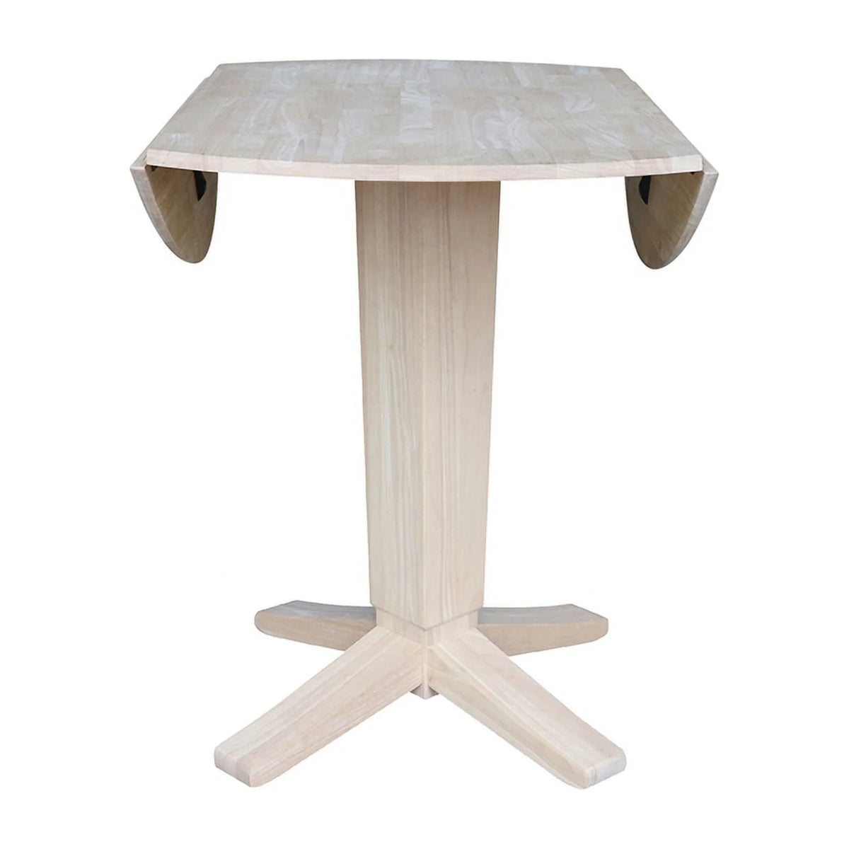 42" Round Solid Wood Drop Leaf Counter Height Dining Table I931387
