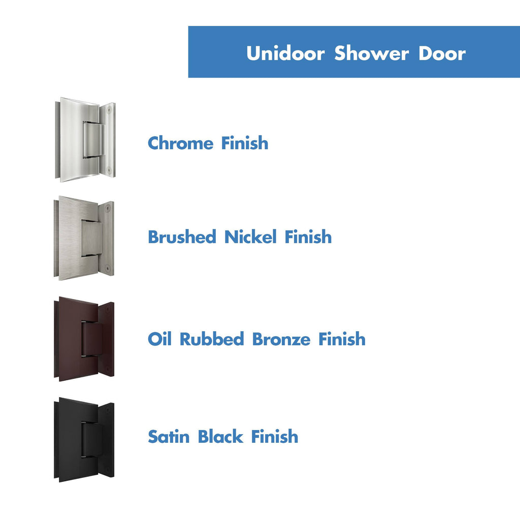 Frameless Hinged Shower Door Brushed Nickel K891535