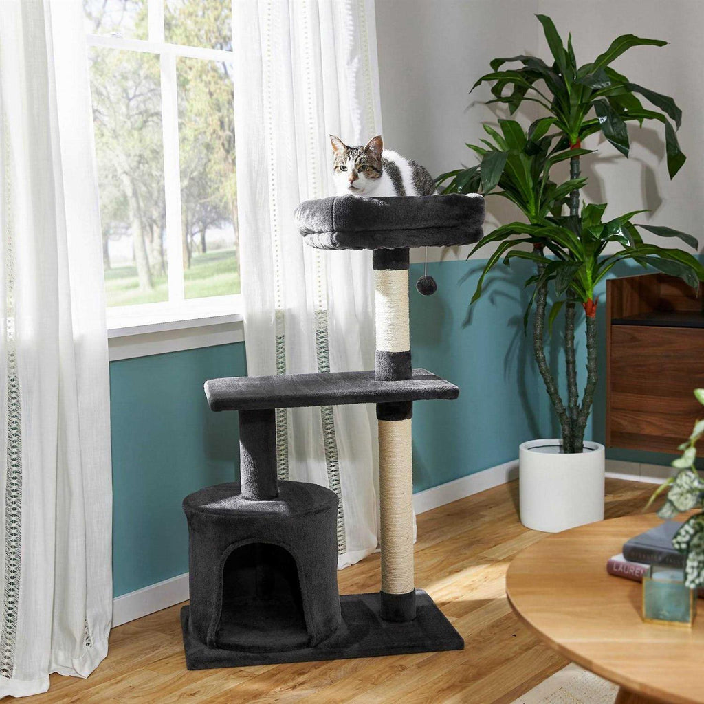 38-in Cat Tree with Condo and Top Perch H5525