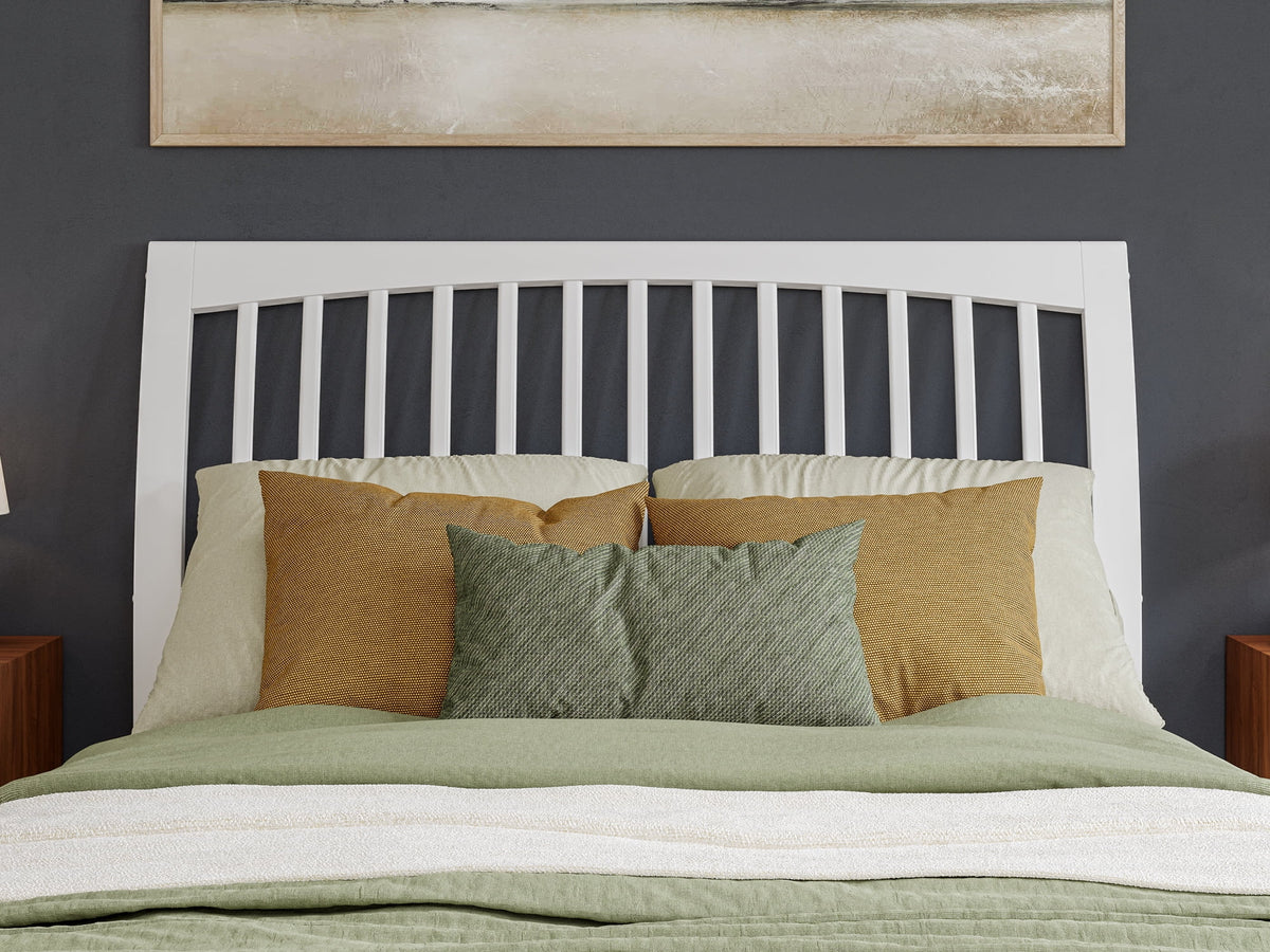 Queen Solid Wood Sleigh Platform Bed V36405