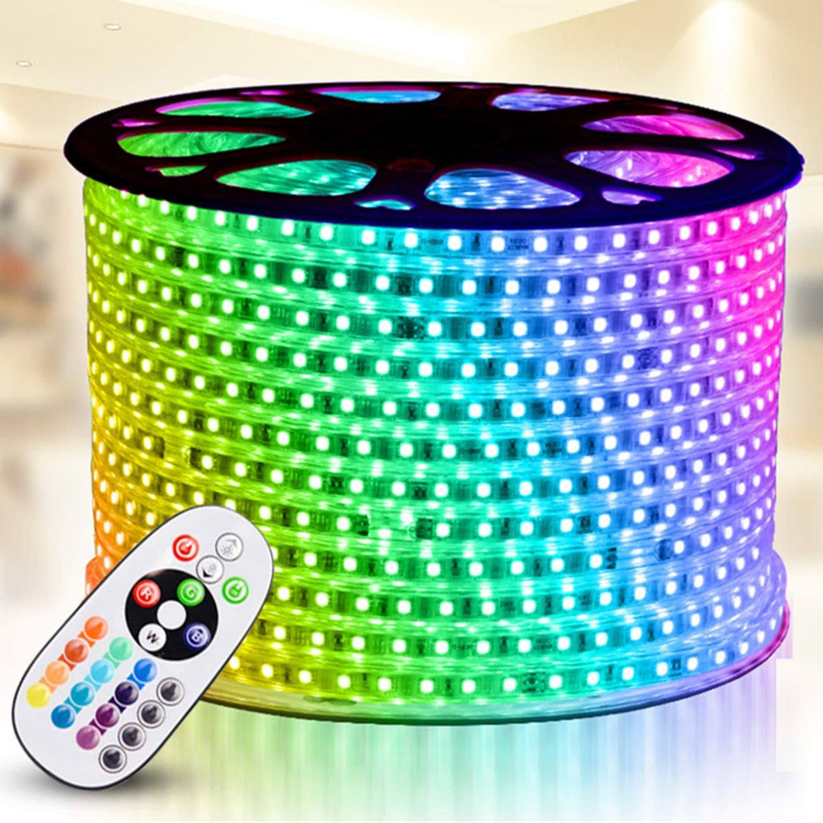 RGB LED Strip Light, Waterproof Multi Colors Dimmable SMD5050 LED Rope Light N340