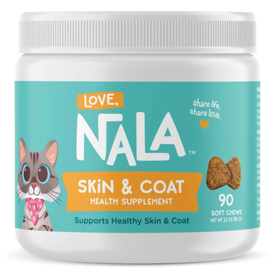 90 Soft Chews Omega 3 Fish Oil Skin and Coat Supplement for Cats A28145