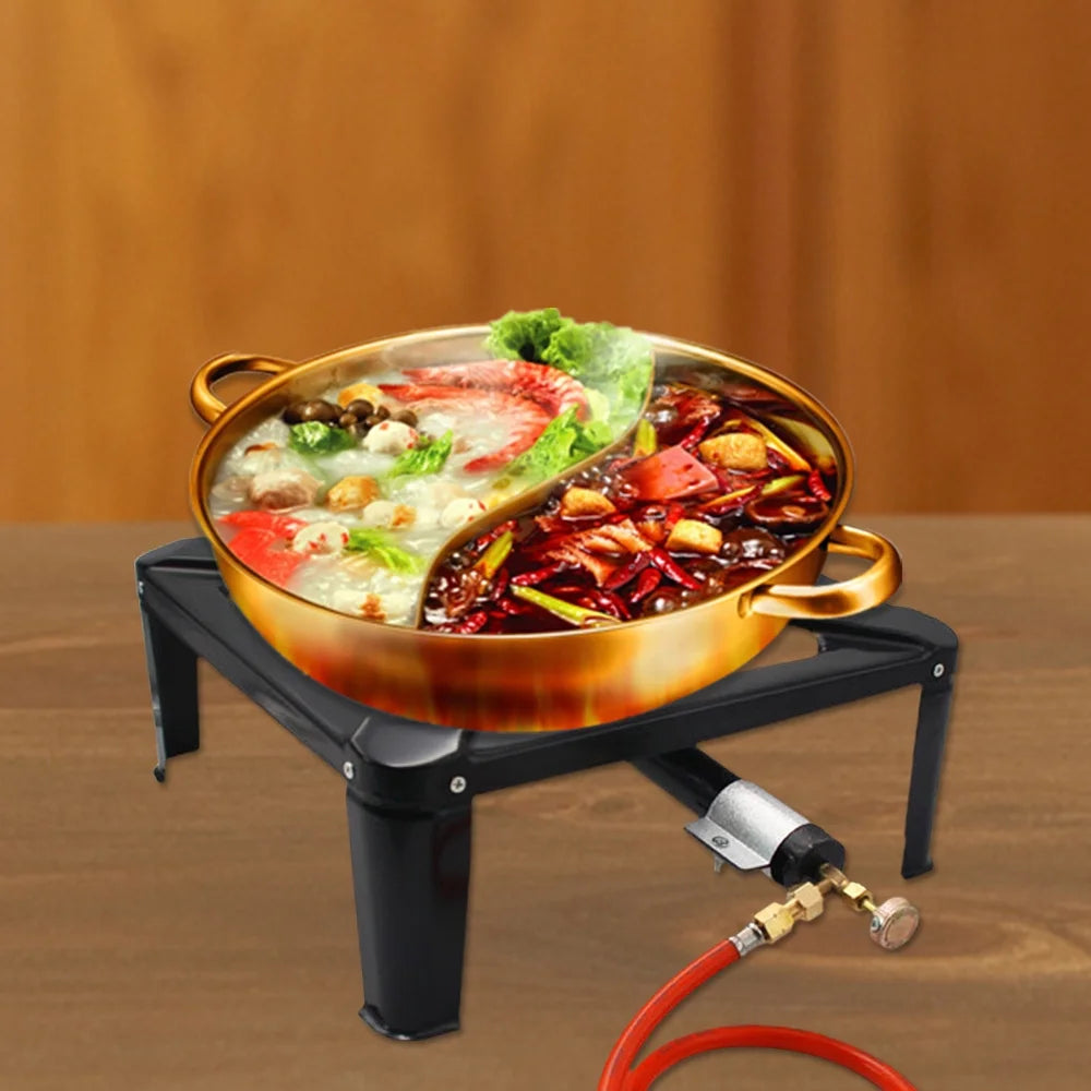 Cast Iron Camping Stove Portable Gas Stove Propane Stove Compact Cooktop U7874