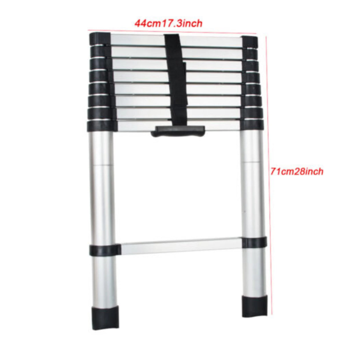 8.5FT Telescopic Aluminum Ladder with Button Retraction Z6463