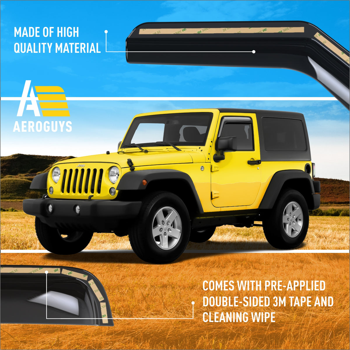 In-Channel Window Deflectors 2pcs G7231