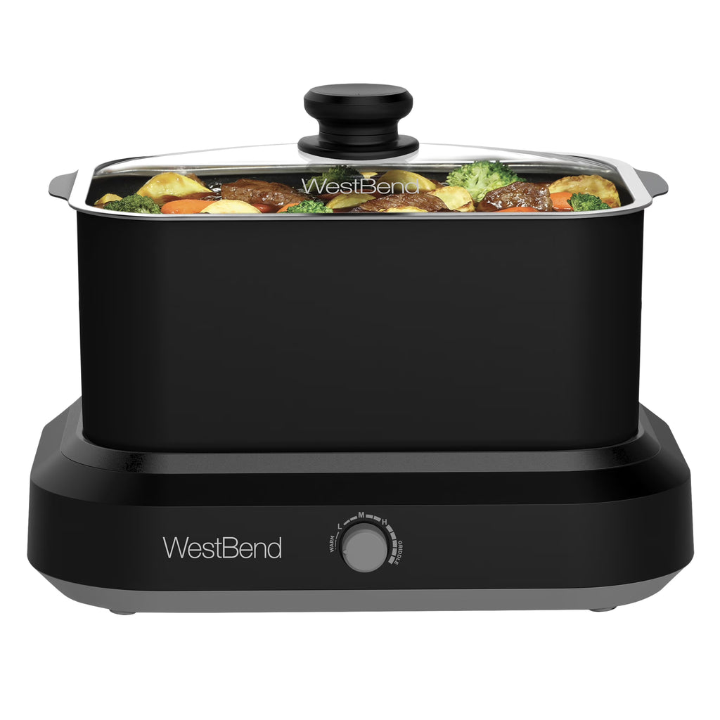 6 Qt. Black Slow Cooker with Non-Stick Surface J806983