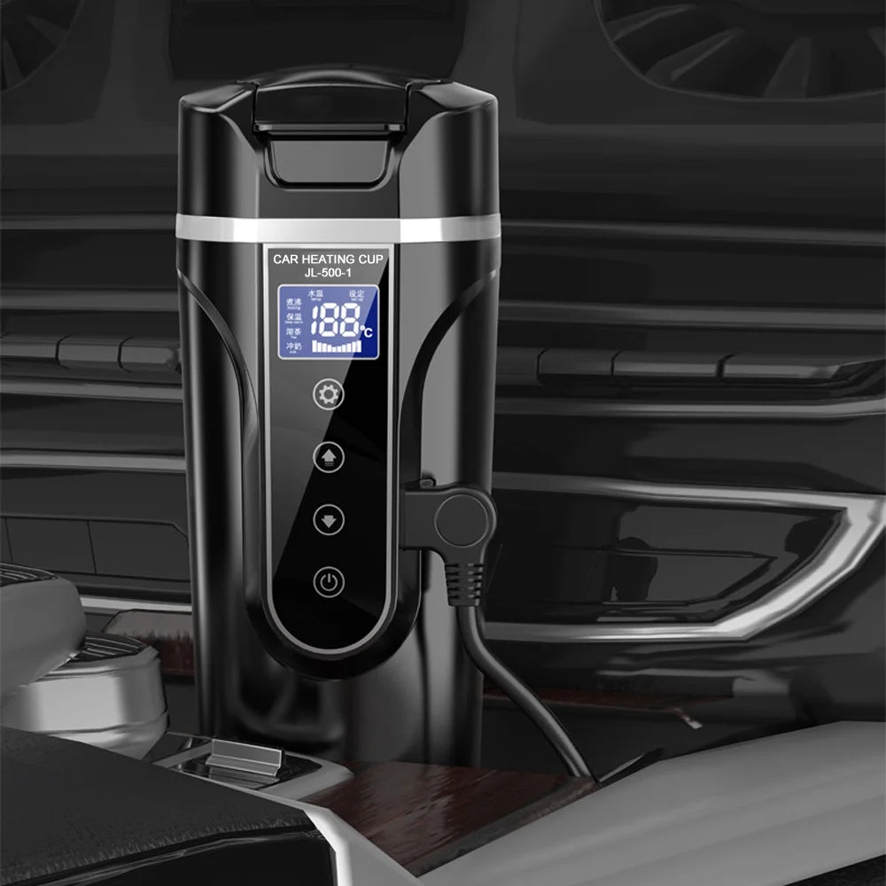 12.0V Car 24V Truck Heated Cup Electric Kettle with LCD Display C912
