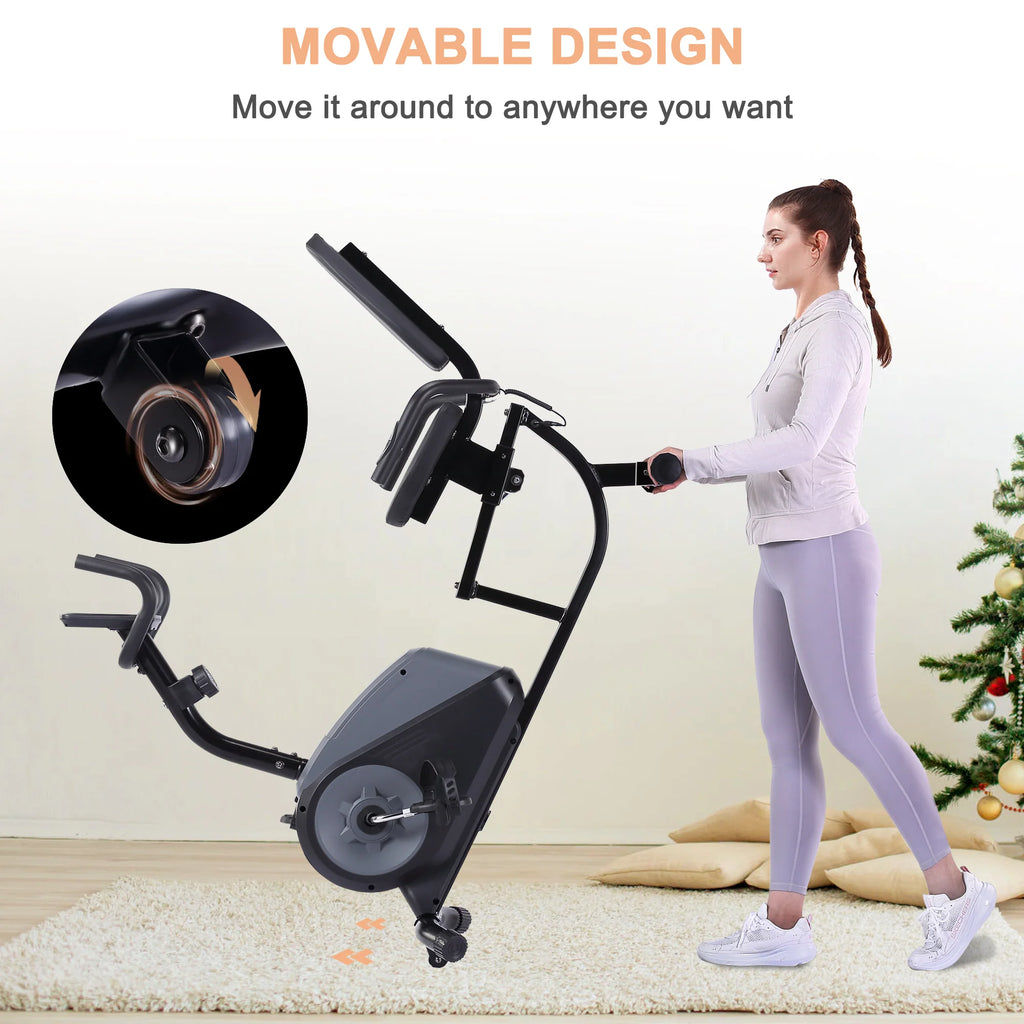 Recumbent Exercise Bike with 16 Levels Magnetic Resistance S9244