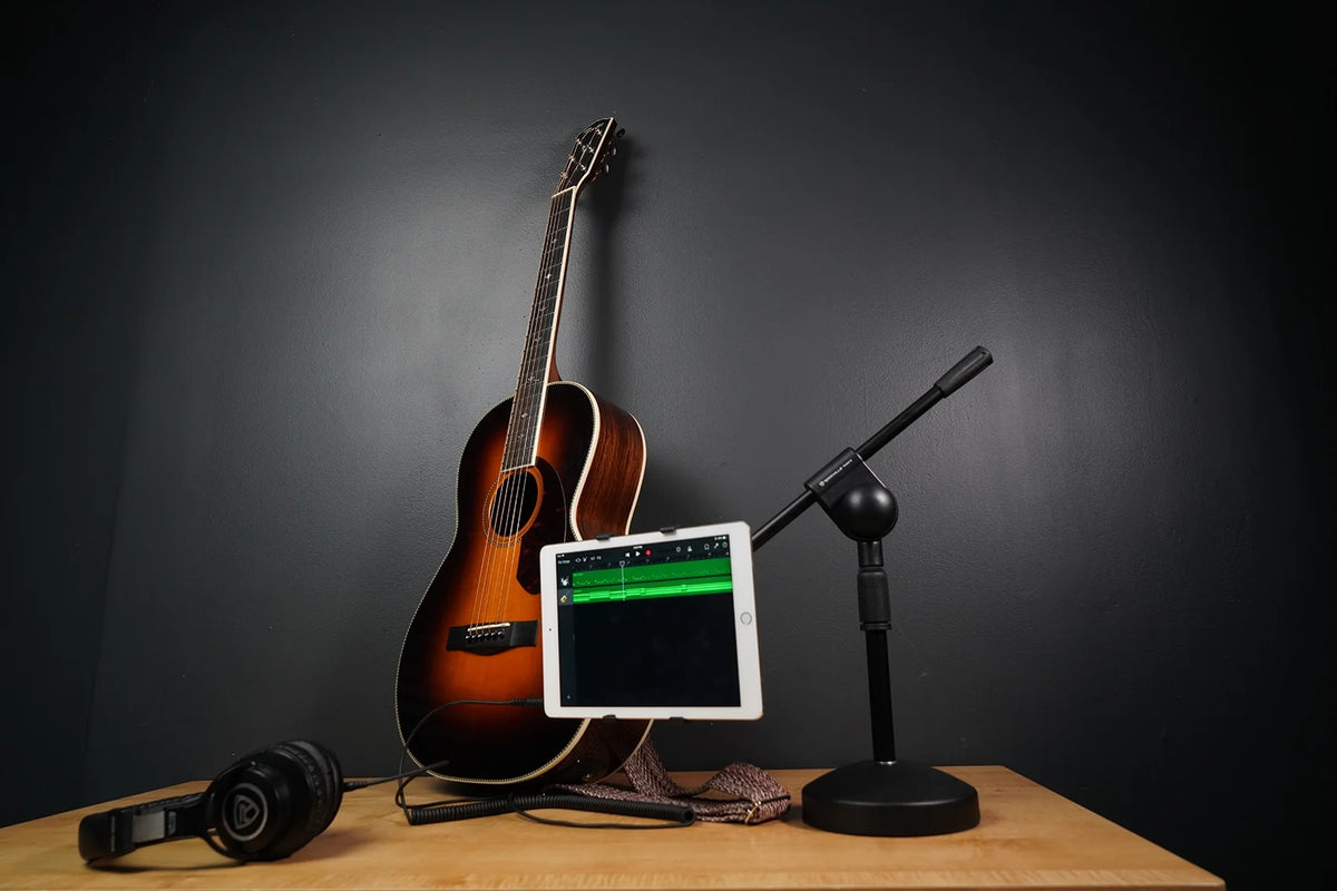 4-Person Podcasting with Mixer Headphones Amp Stands S151