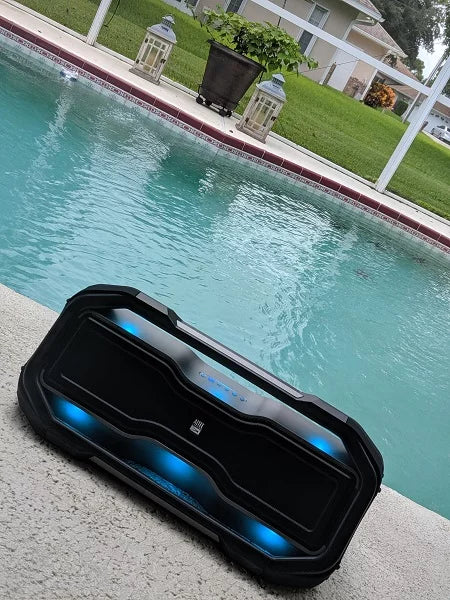 Metallic Gray Portable Wireless Bluetooth Speaker H528864