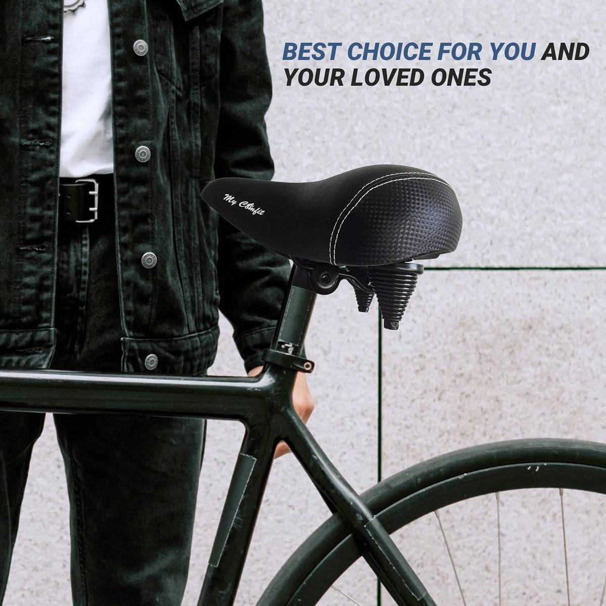Oversized Extra Wide Bike Seat with Foam Padding V44065