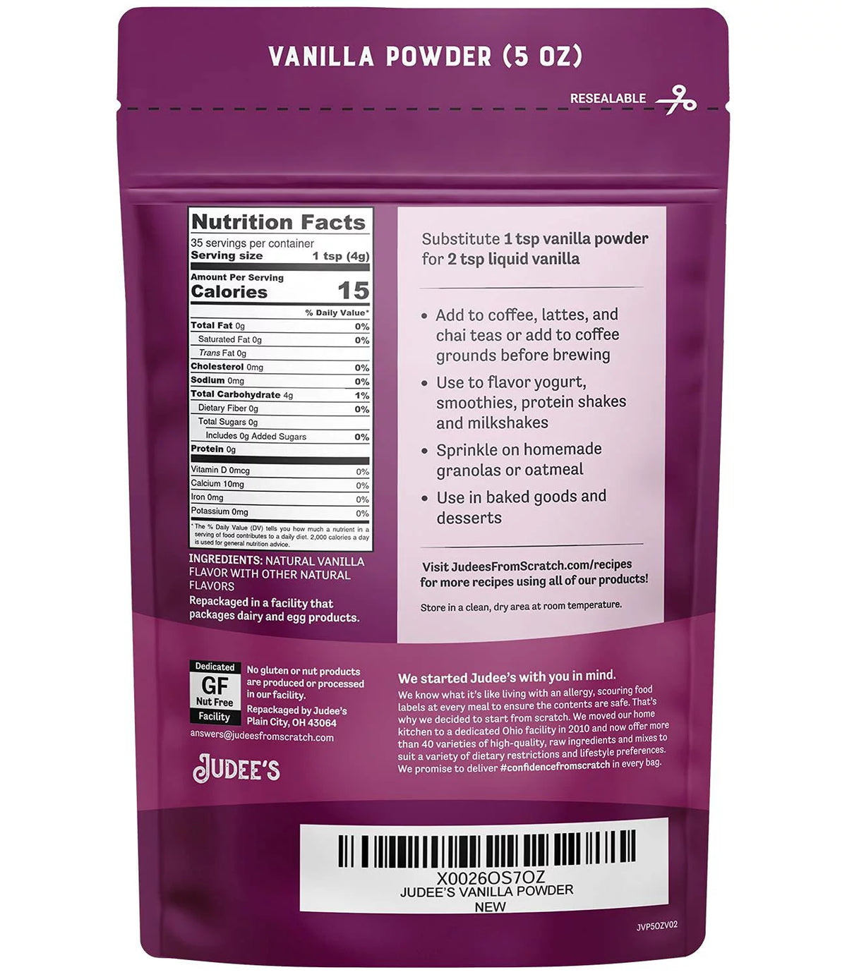 Vanilla Flavor Powder 5 Oz D442976